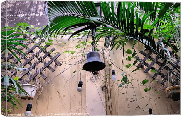 Bell, Lights and Plants Canvas Print by Kevin Plunkett