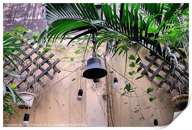 Bell, Lights and Plants Print by Kevin Plunkett