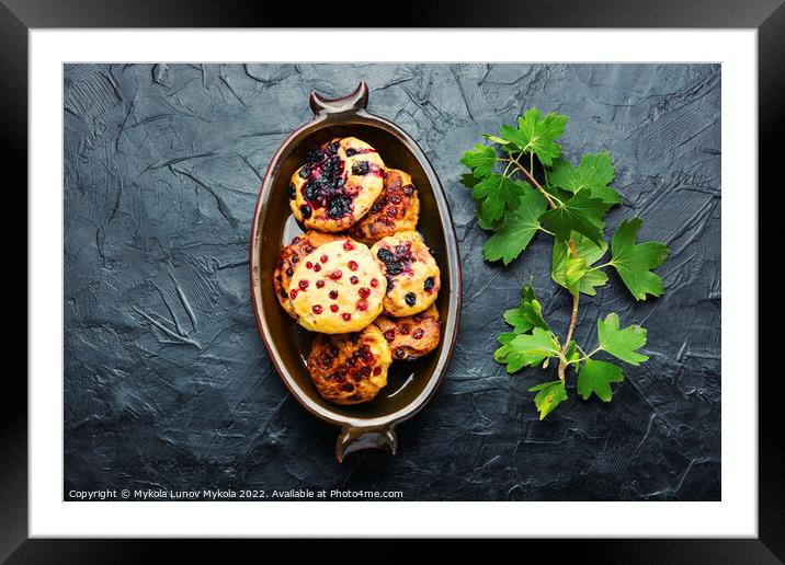 Homemade cookies with berry. Framed Mounted Print by Mykola Lunov Mykola