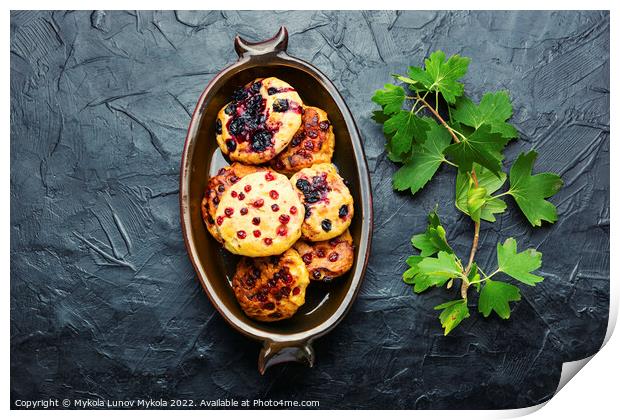 Homemade cookies with berry. Print by Mykola Lunov Mykola