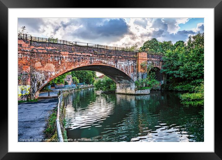 Railway Bridge Over The Kennet Framed Mounted Print by Ian Lewis