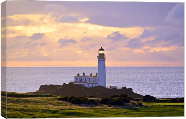 Turnberry lighthouse, South Ayrshire, at sunset  Canvas Print by Allan Durward Photography