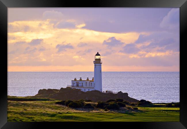 Turnberry lighthouse, South Ayrshire, at sunset  Framed Print by Allan Durward Photography