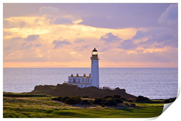 Turnberry lighthouse, South Ayrshire, at sunset  Print by Allan Durward Photography