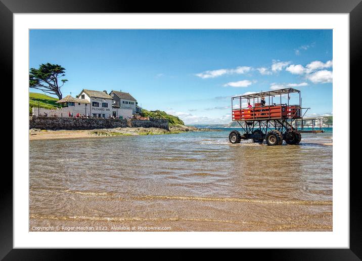Historic Sea Tractor Approaching Pilchard Inn Framed Mounted Print by Roger Mechan