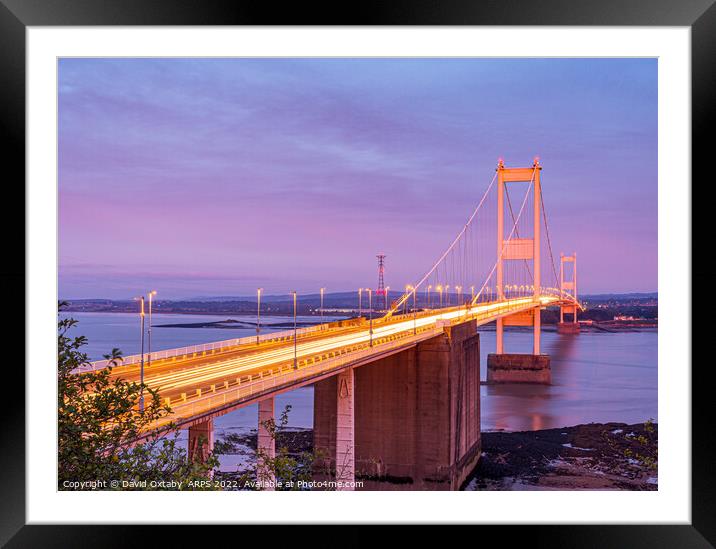 Severn Bridge at sunrise Framed Mounted Print by David Oxtaby  ARPS