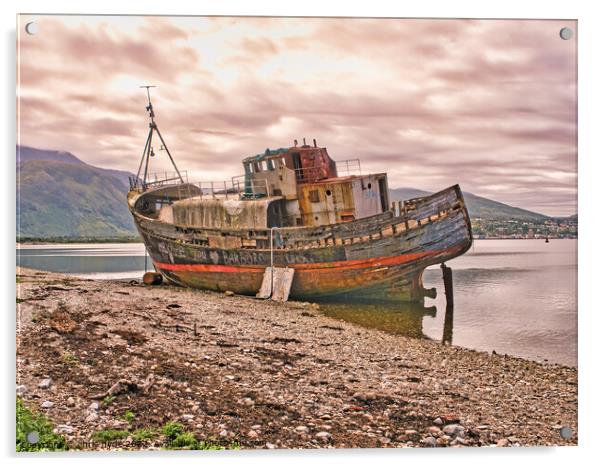Wreck of Trawler Acrylic by chris hyde