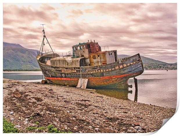 Wreck of Trawler Print by chris hyde