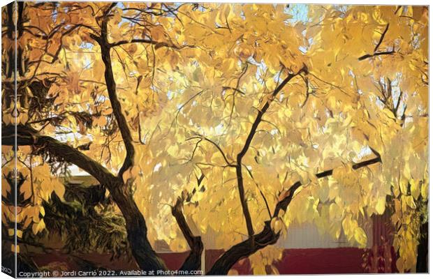 Yellow Autumn Leaves - CR2211-8260-ABS Canvas Print by Jordi Carrio