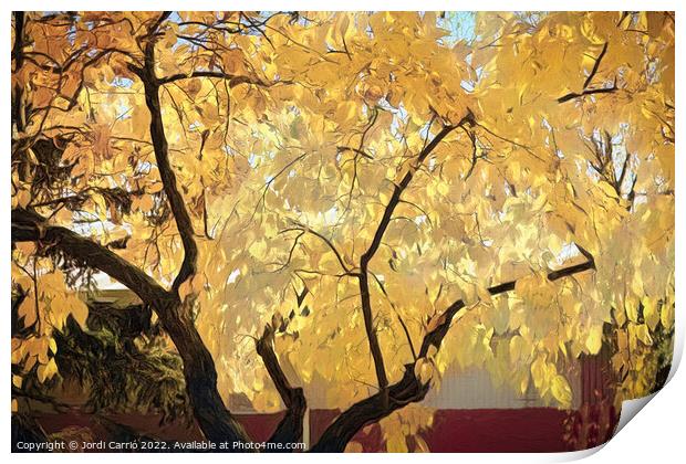 Yellow Autumn Leaves - CR2211-8260-ABS Print by Jordi Carrio
