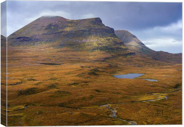 The Rugged Landscape of Assynt Canvas Print by Anthony McGeever
