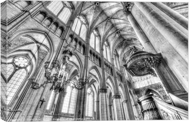 Reims Notre Dame Cathedral Canvas Print by David Pyatt