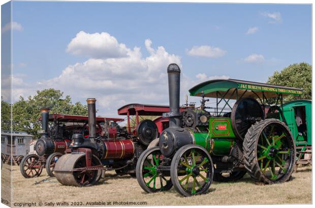 row of ancient steam engines Canvas Print by Sally Wallis