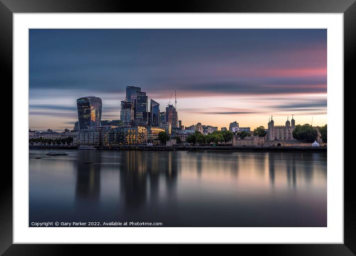 Sunrise over the City of London Framed Mounted Print by Gary Parker
