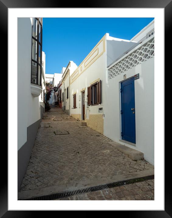 The cobbled streets of Albufeira Framed Mounted Print by Tony Twyman