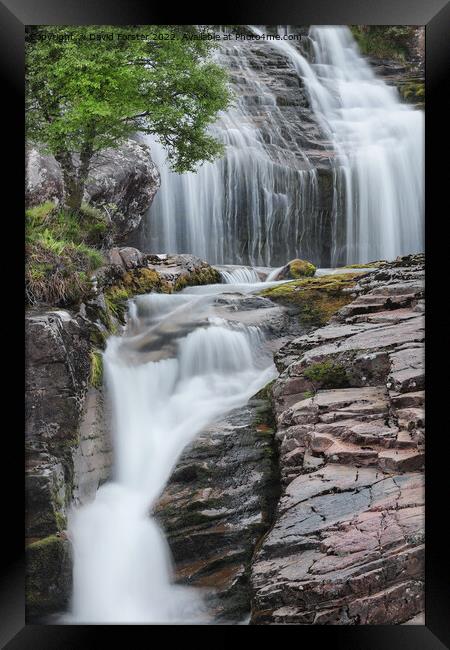 The Ardessie Falls near Dundonnell, NW Highlands, Scotland, UK Framed Print by David Forster