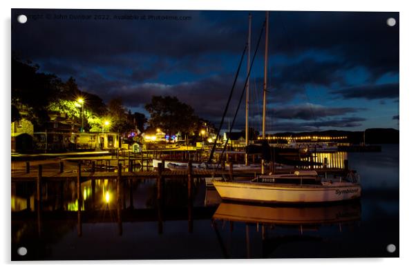 Ambleside After Dark Acrylic by John Dunbar