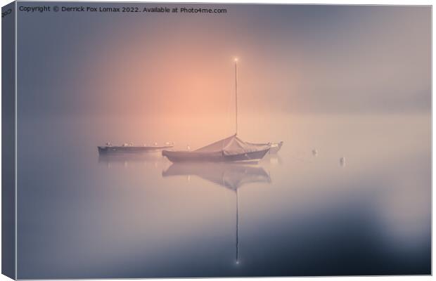 Enigmatic Dawn Over Lake Bala Canvas Print by Derrick Fox Lomax