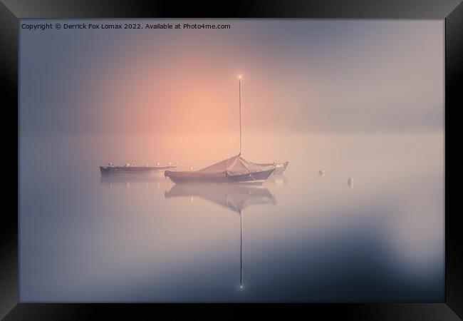 Enigmatic Dawn Over Lake Bala Framed Print by Derrick Fox Lomax