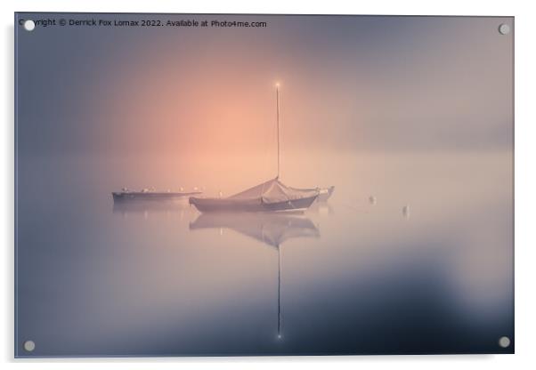 Enigmatic Dawn Over Lake Bala Acrylic by Derrick Fox Lomax
