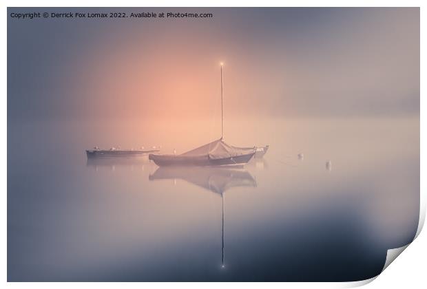 Enigmatic Dawn Over Lake Bala Print by Derrick Fox Lomax