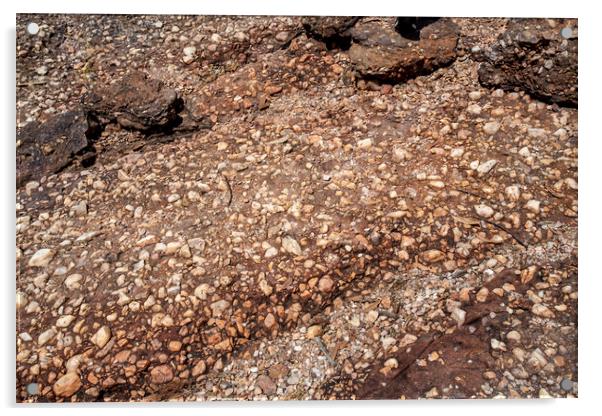 Kakadu Nawurlandja Lookout Conglomerate Geology Acrylic by Antonio Ribeiro