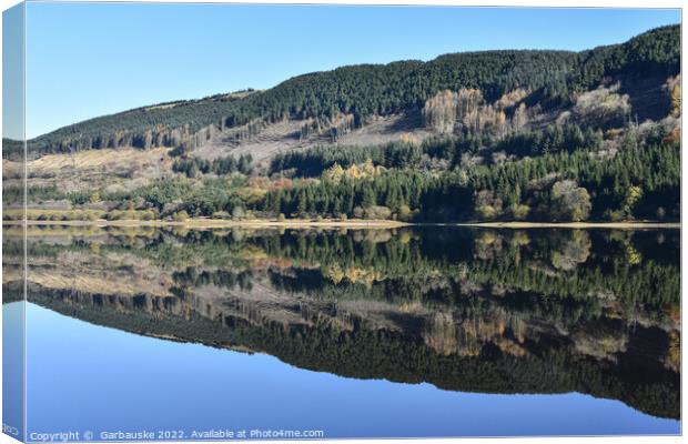 Pontsticill Reservoir Reflections Canvas Print by  Garbauske