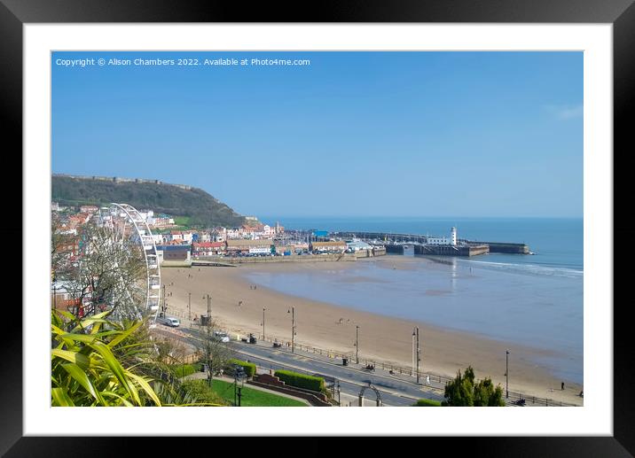 Scarborough View Framed Mounted Print by Alison Chambers