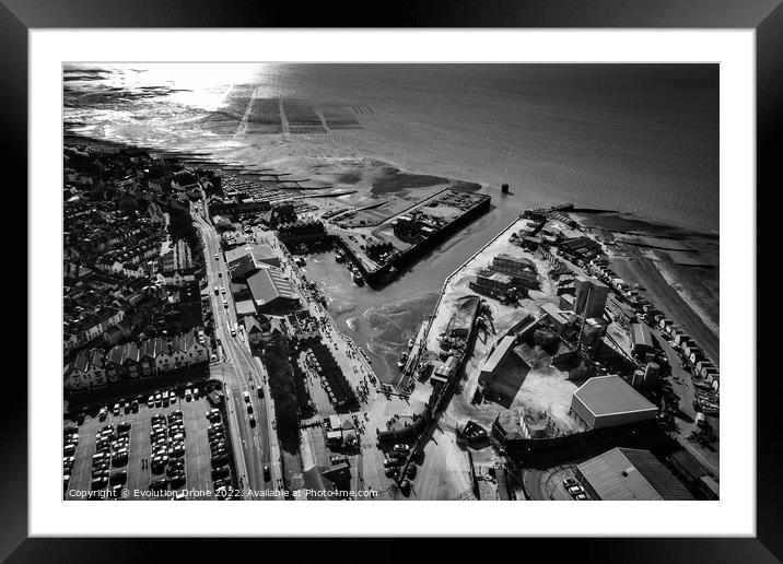 Whitstable Harbour Framed Mounted Print by Evolution Drone
