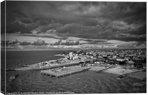 Whitstable Harbour Sky cloud Canvas Print by Evolution Drone