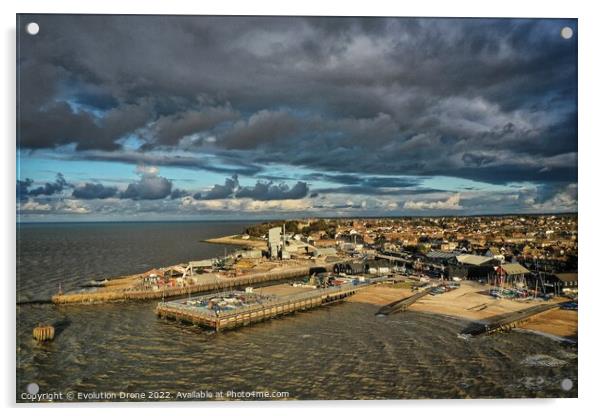 Whitstable Harbour Sky cloud Acrylic by Evolution Drone