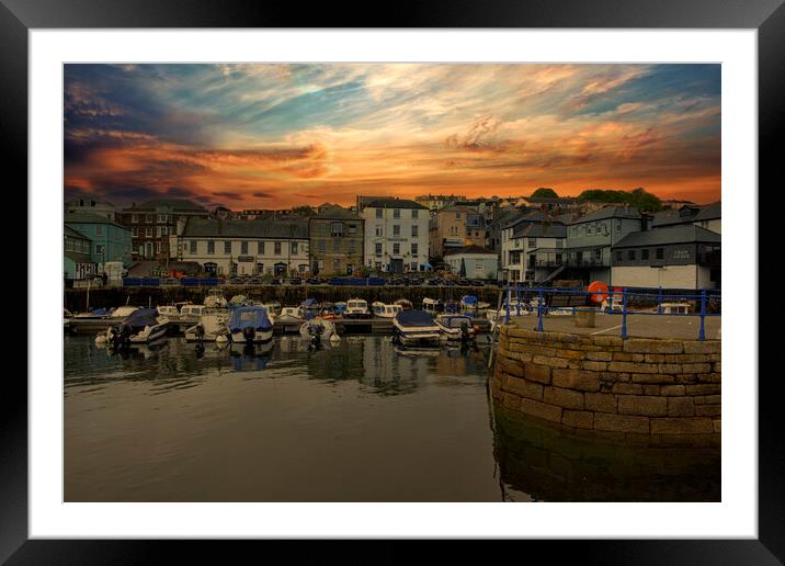 falmouth,Falmouth sunset Framed Mounted Print by kathy white