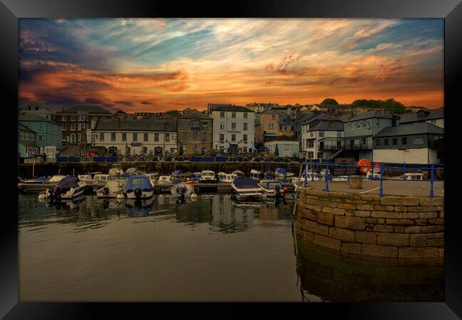 falmouth,Falmouth sunset Framed Print by kathy white