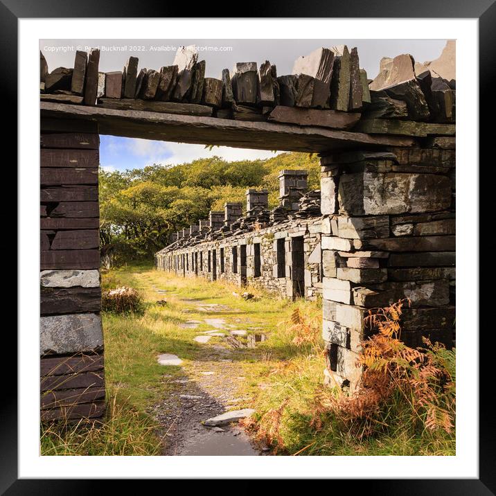 Dinorwig Slate Quarry Snowdonia Wales Framed Mounted Print by Pearl Bucknall