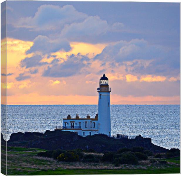 A nice sky behind Turnberry lighthouse Canvas Print by Allan Durward Photography