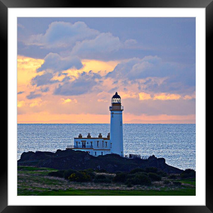 A nice sky behind Turnberry lighthouse Framed Mounted Print by Allan Durward Photography