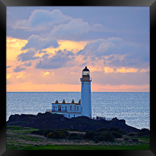 A nice sky behind Turnberry lighthouse Framed Print by Allan Durward Photography