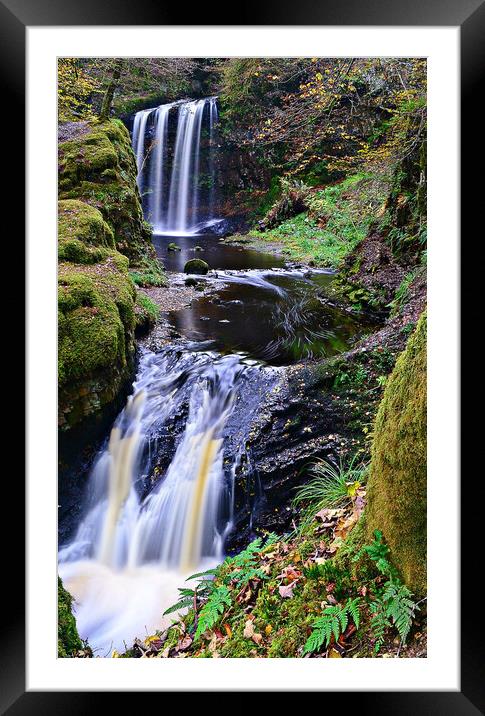 Dalcairney falls, Dalmellington, East Ayrshire. Framed Mounted Print by Allan Durward Photography