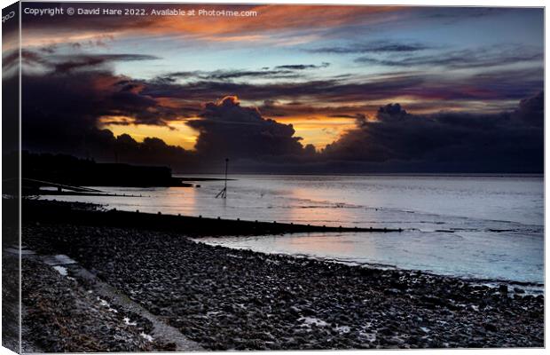 Silloth Sunset Canvas Print by David Hare