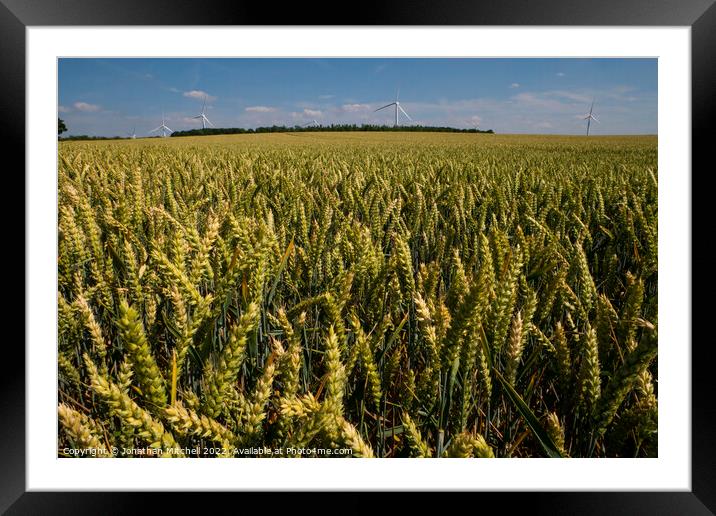 Wheat Field, England, 2019 Framed Mounted Print by Jonathan Mitchell