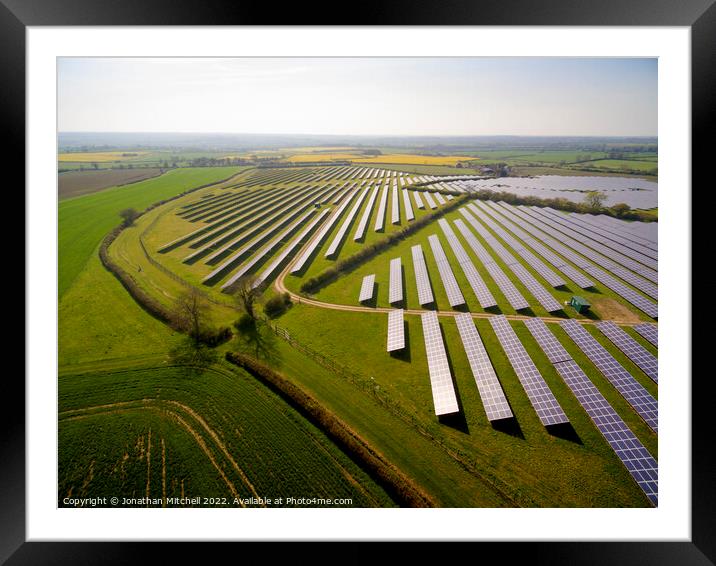 Solar Farm, Northamptonshire, England, 2019 Framed Mounted Print by Jonathan Mitchell