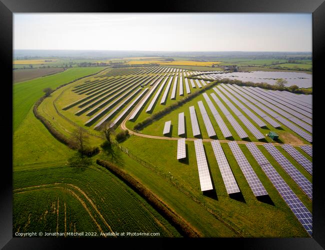 Solar Farm, Northamptonshire, England, 2019 Framed Print by Jonathan Mitchell