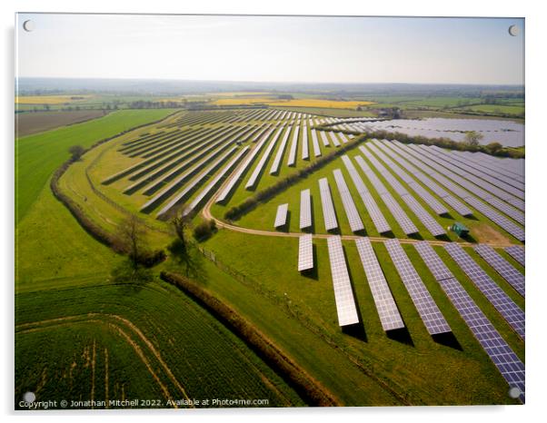 Solar Farm, Northamptonshire, England, 2019 Acrylic by Jonathan Mitchell