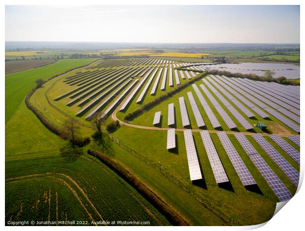 Solar Farm, Northamptonshire, England, 2019 Print by Jonathan Mitchell