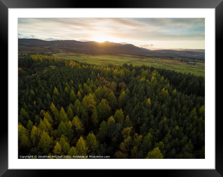 Beautiful autumn colours in the Scottish Highlands Framed Mounted Print by Jonathan Mitchell