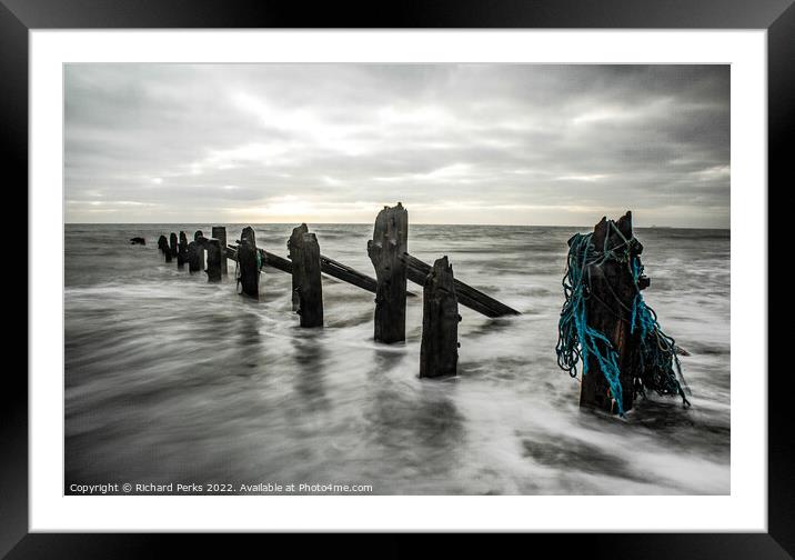 Rough Seas at Spurn Point Framed Mounted Print by Richard Perks