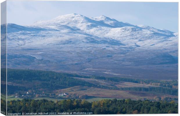 First snows in the Scottish Highlands Canvas Print by Jonathan Mitchell