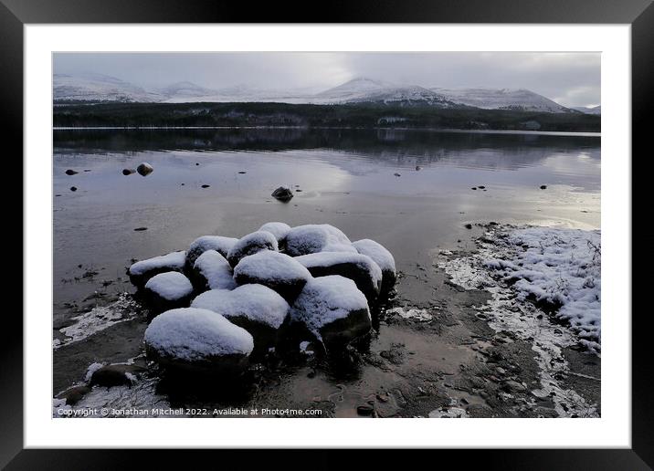 Loch Morlich, Cairngorms National Park, Scotland, 2019 Framed Mounted Print by Jonathan Mitchell
