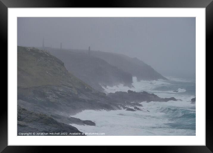Pendeen Watch, Cornwall, England, 2019 Framed Mounted Print by Jonathan Mitchell