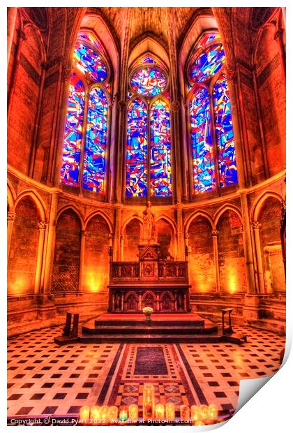 Reims Cathedral Candles   Print by David Pyatt